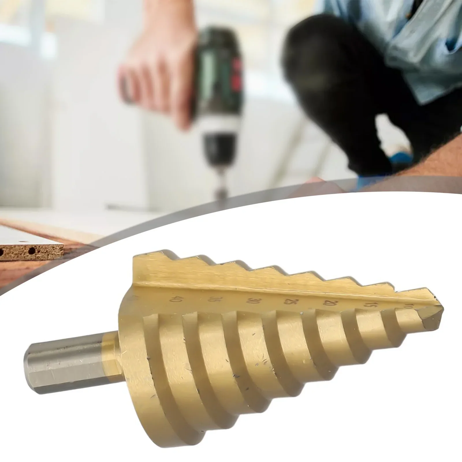 Wood Cut Tool Step Drill Bit 8 Steps Gold Hole Groove Metal Titanium Unused 0/15/20/25mm 30/35/40/45mm HSS Steel
Wood Cut Tool Step Drill Bit 8 Steps Gold Hole Groove Metal Titanium Unused 0/15/20/25mm 30/35/40/45mm HSS Steel