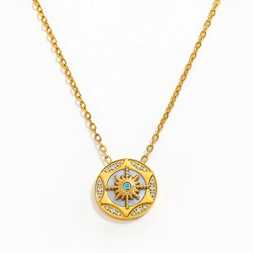 Joolim Jewelry High End Pvd Wholesale No Fade Vintage Neptune Compass Natural Shell Pendant Stainless Steel Necklace For Women
Joolim Jewelry High End Pvd Wholesale No Fade Vintage Neptune Compass Natural Shell Pendant Stainless Steel Necklace For Women