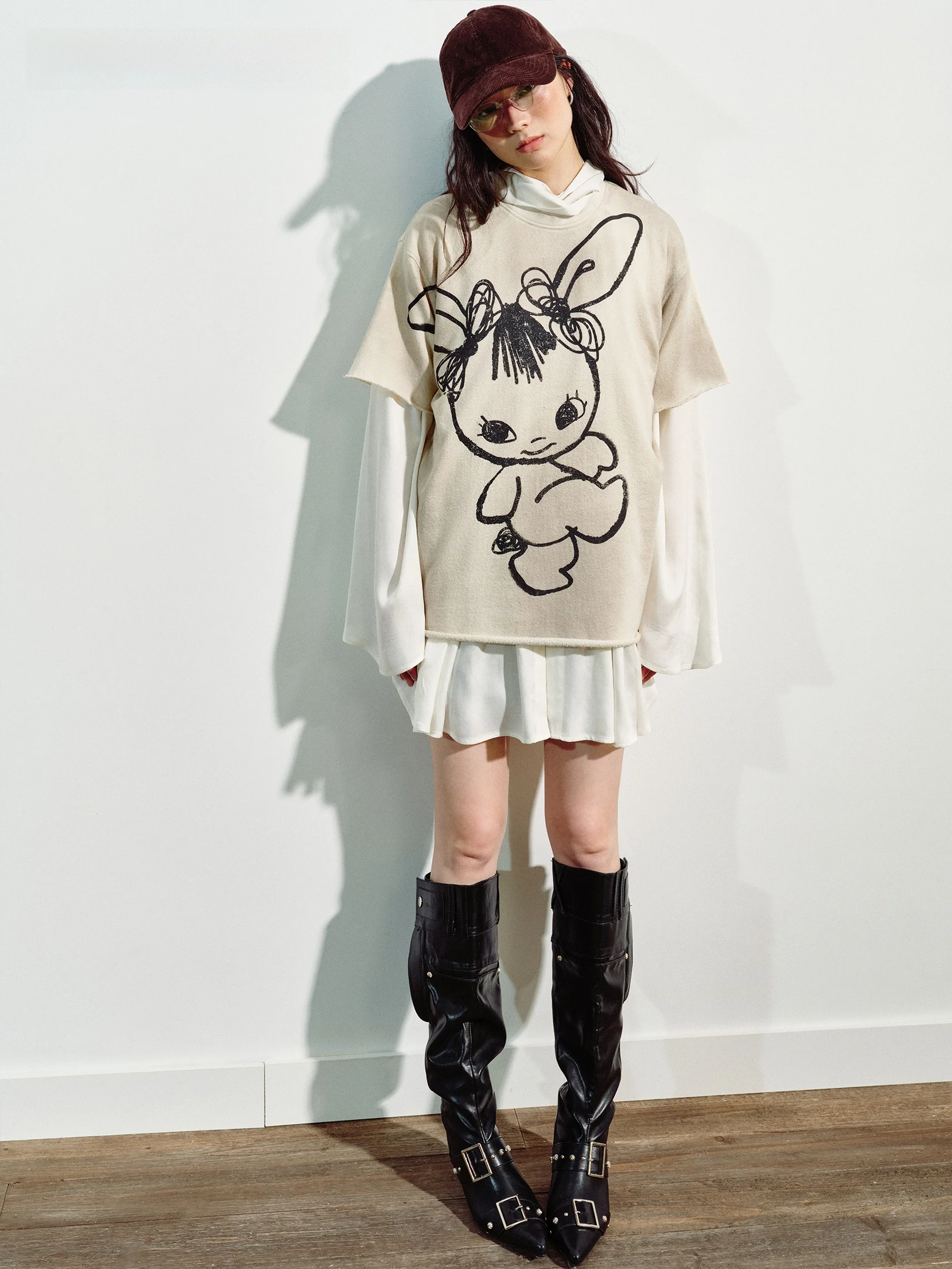 VERMO Vintage T-Shirt Ripped Print Short Sleeve Fashionable Texture Cotton Casual Loose Fit round Neck Mid-Length Top
VERMO Vintage T-Shirt Ripped Print Short Sleeve Fashionable Texture Cotton Casual Loose Fit round Neck Mid-Length Top