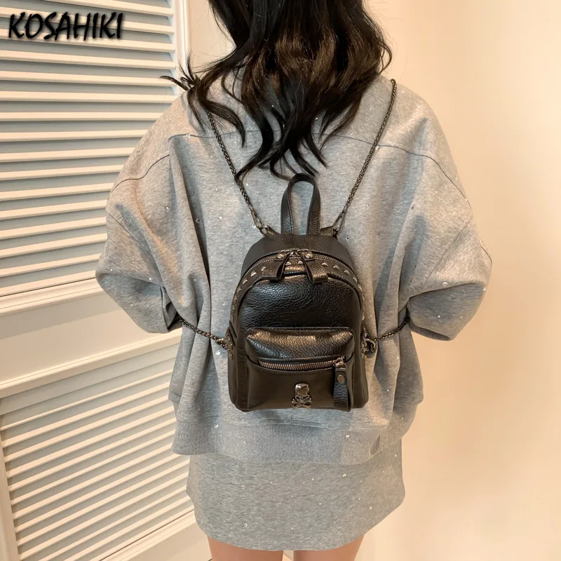 Vintage All Match Y2k Aesthetic Backpack Women Streetwear Casual Rivet Schoolbags Japanese Fashion Simple Mini Backpacks Trendy
Vintage All Match Y2k Aesthetic Backpack Women Streetwear Casual Rivet Schoolbags Japanese Fashion Simple Mini Backpacks Trendy