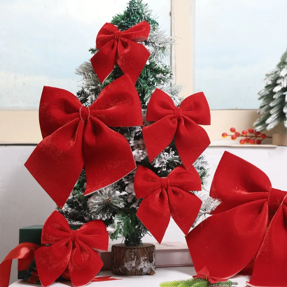 Red Velvet Bow Decorations Set Christmas Tree Decorations Christmas Pendants Creative Christmas Tree Pendants Festival Presents
Red Velvet Bow Decorations Set Christmas Tree Decorations Christmas Pendants Creative Christmas Tree Pendants Festival Presents