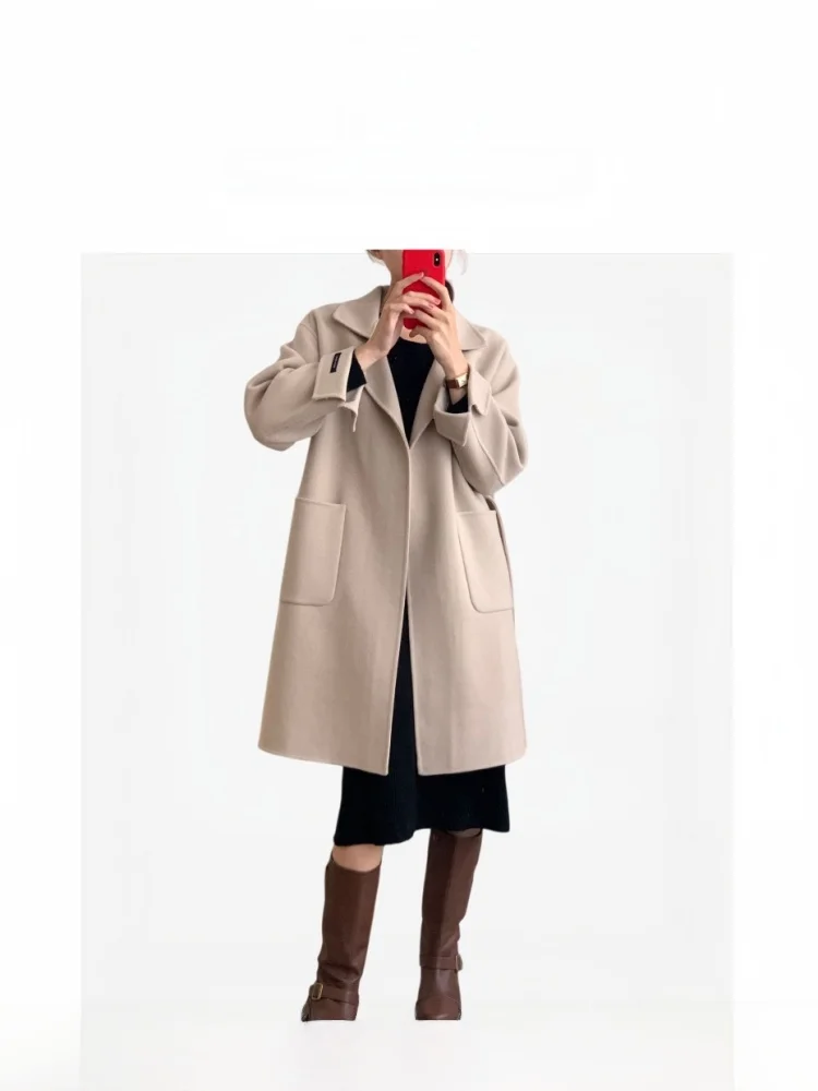 TheBarnnet Woolen Coat Waist Belt Medium Length French Sle Women's Outerwear Winter Faion Ele Classy Long Sve
TheBarnnet Woolen Coat Waist Belt Medium Length French Sle Women's Outerwear Winter Faion Ele Classy Long Sve