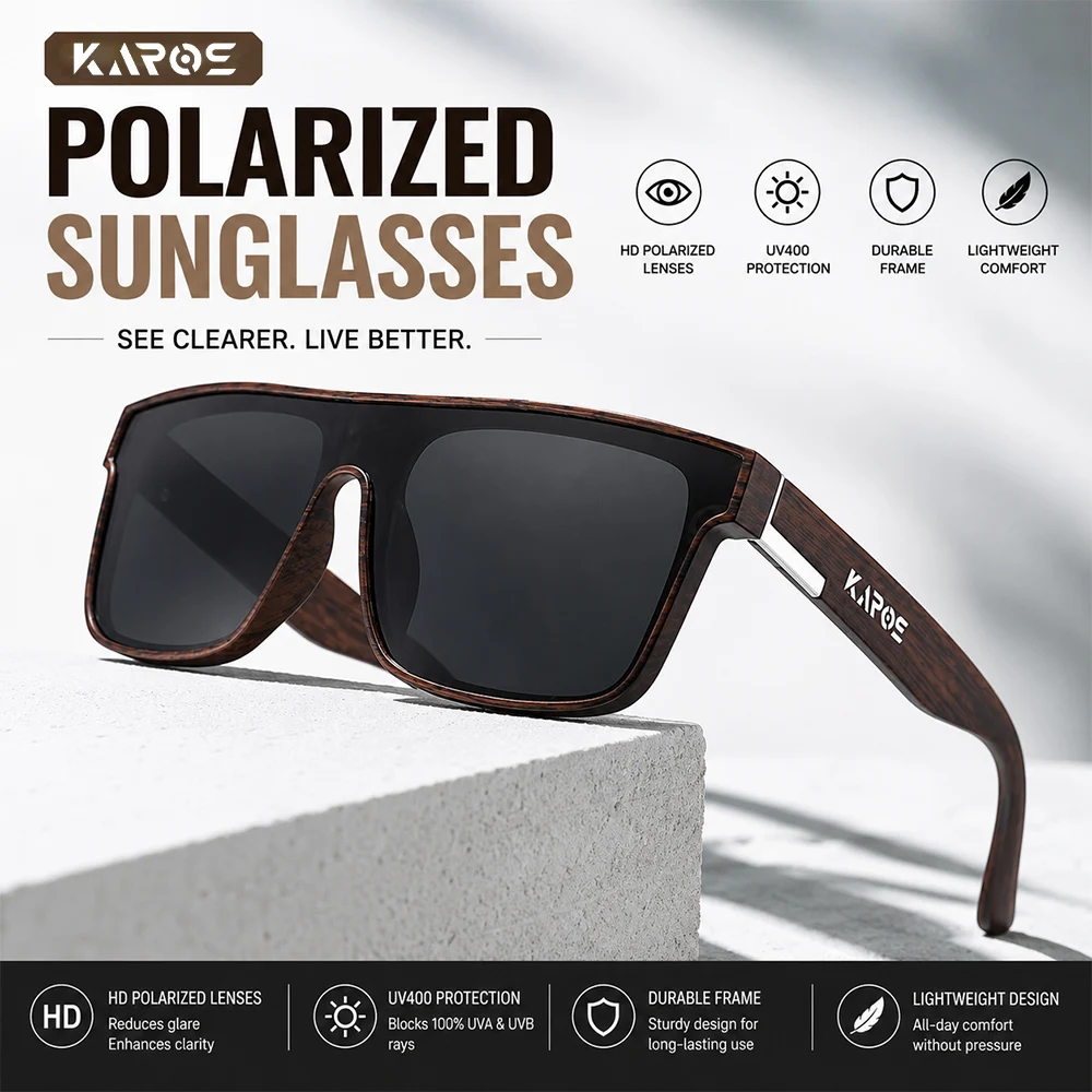 KAROS Polarized Fishing Sunglasses UV400 PC Frame for Men Women Outdoor Sports Driving Cycling Lightweight Sun Glasses
KAROS Polarized Fishing Sunglasses UV400 PC Frame for Men Women Outdoor Sports Driving Cycling Lightweight Sun Glasses