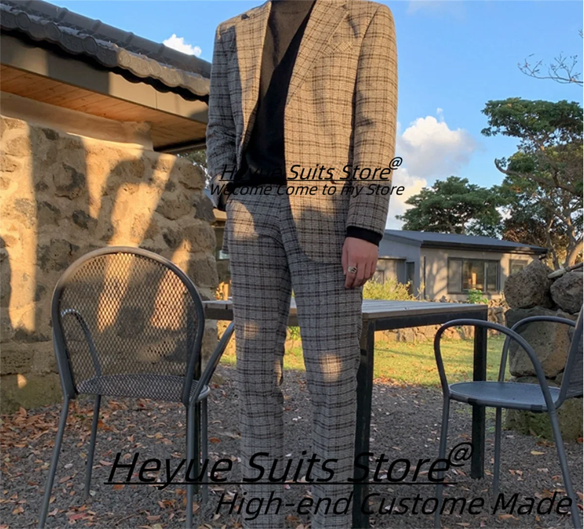 Retro Casual Plaid Men Suits Customized Slim Fit Notched Lapel Man Party Tuxedos 2Pieces Sets Male Elegant Blazers Costume Homme
Retro Casual Plaid Men Suits Customized Slim Fit Notched Lapel Man Party Tuxedos 2Pieces Sets Male Elegant Blazers Costume Homme