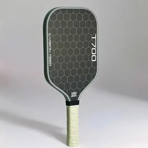 Carbon Fiber T700 Pickleball Paddle Polymer Honeycomb Core Carbon Friction Surface Enhanced Power, Rotation and Control 16mm
