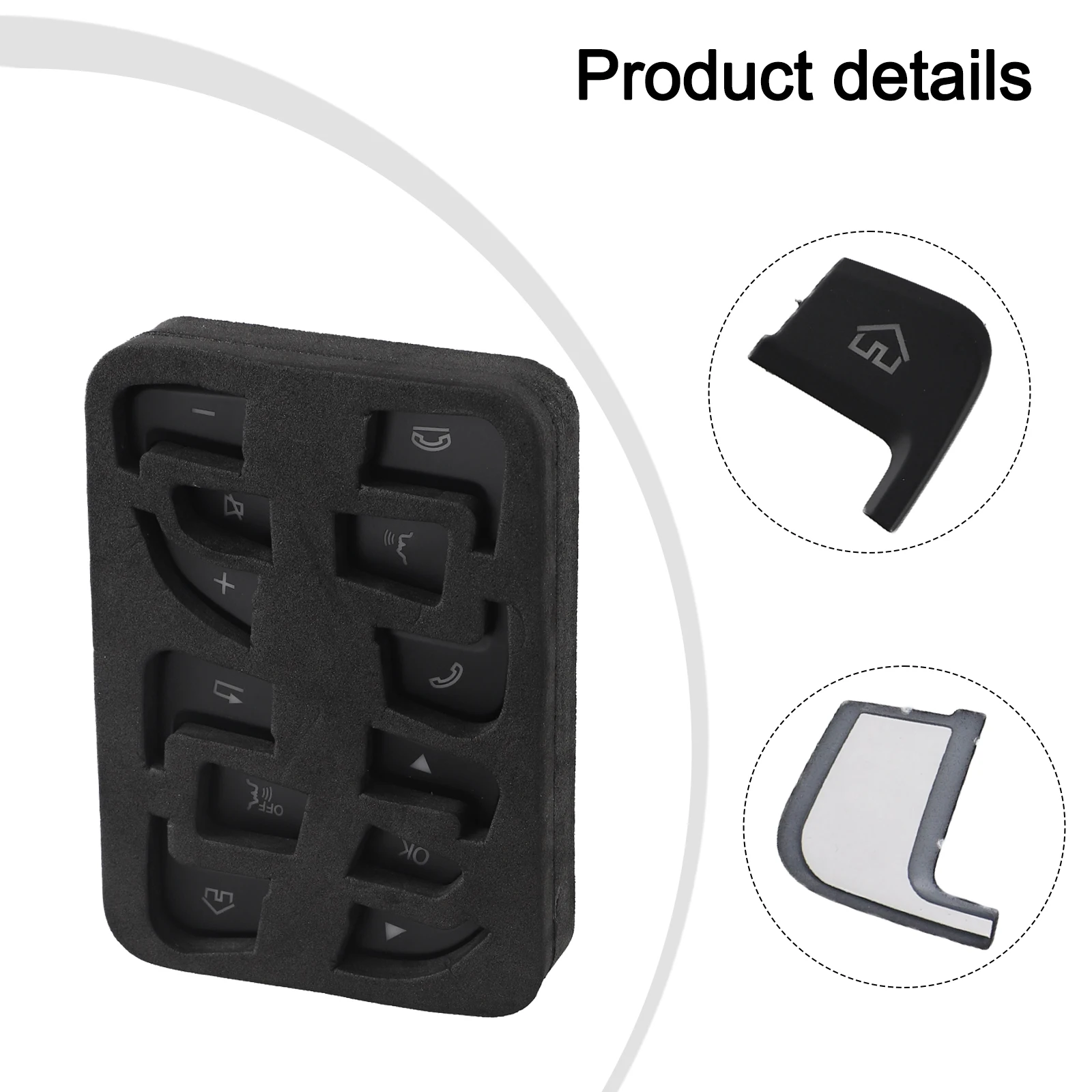 Enhance Your Driving Experience with Black ABS Steering Wheel Button Cover Sticker for Mercedes C W205 2015 2018 (12pcs)
Enhance Your Driving Experience with Black ABS Steering Wheel Button Cover Sticker for Mercedes C W205 2015 2018 (12pcs)