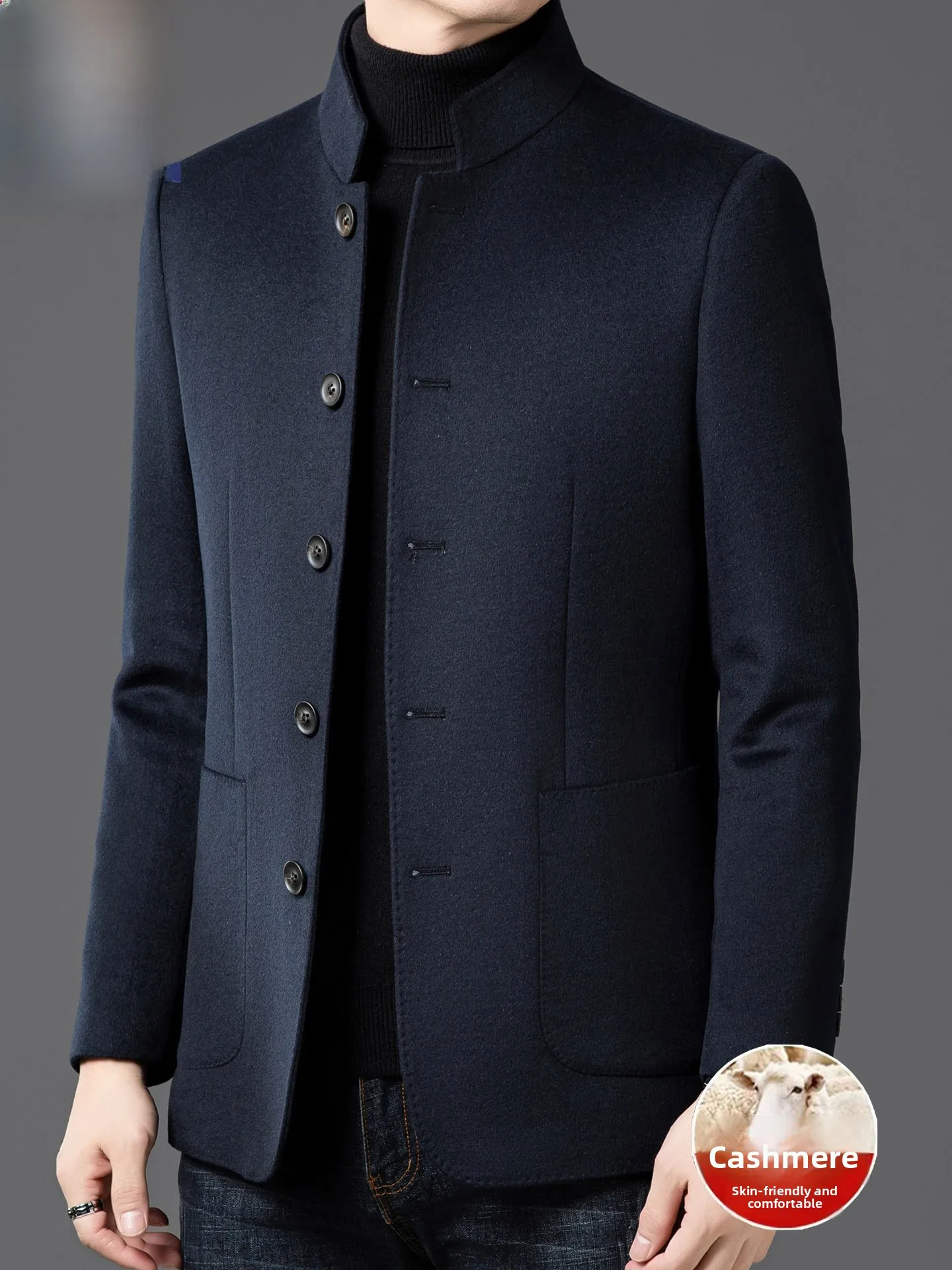 High-End Men's Woolen Jaet Double-Faced Camere Chinese Sle Stand Collar Autumn Winter Coat by TUCANO Straight Hem Regul...
High-End Men's Woolen Jaet Double-Faced Camere Chinese Sle Stand Collar Autumn Winter Coat by TUCANO Straight Hem Regul...