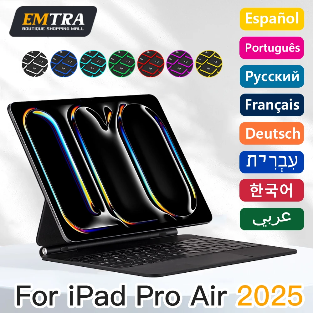 Беспроводная волшебная Bluetooth-клавиатура, магнитная для iPad, 2025 Air, 13 дюймов, Pro 12,9, 2018-2022, французская, корейская, Португалия, клавиатура, умный чехол
Беспроводная волшебная Bluetooth-клавиатура, магнитная для iPad, 2025 Air, 13 дюймов, Pro 12,9, 2018-2022, французская, корейская, Португалия, клавиатура, умный чехол