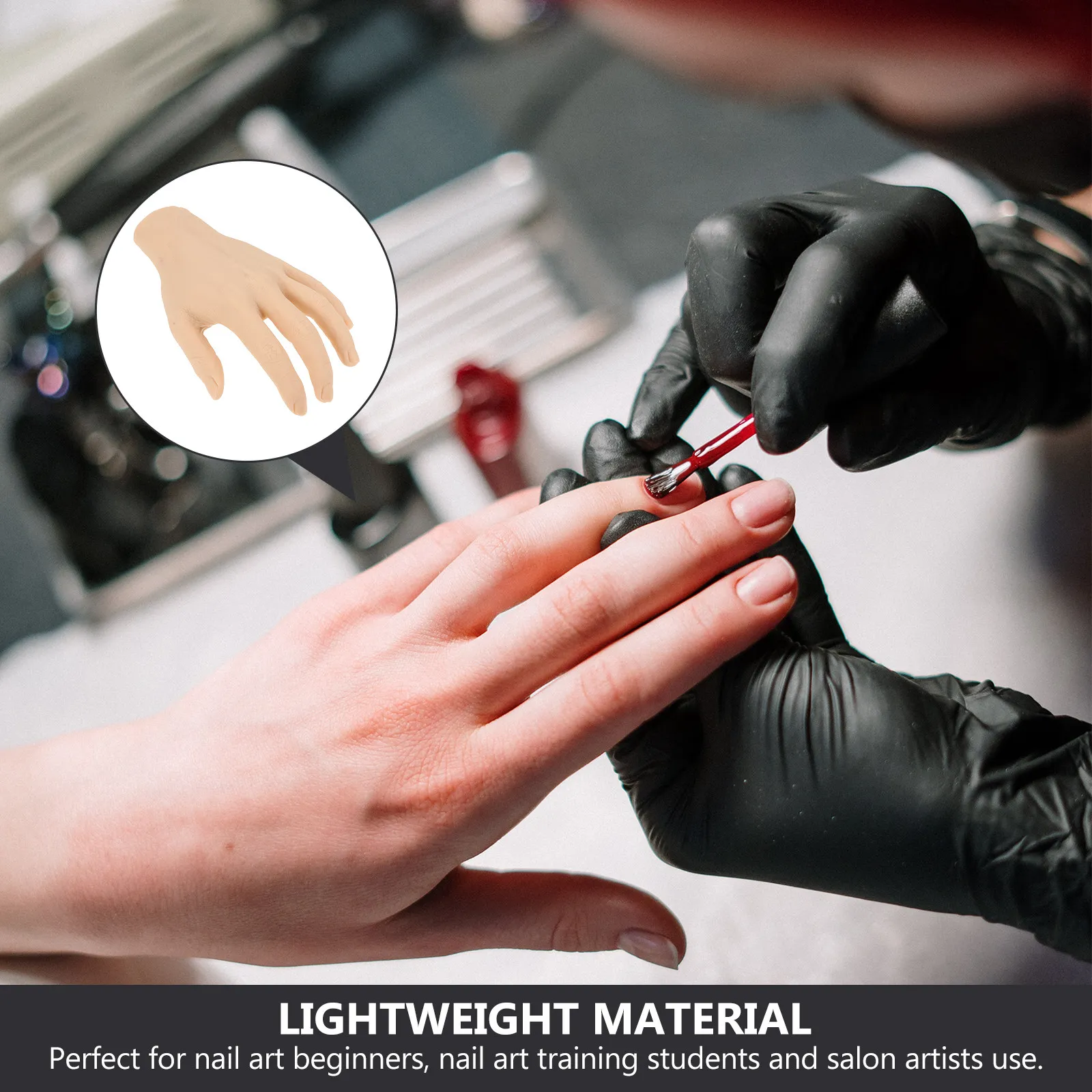 Practice Nail Art Hand Flexible Silicone Manicure Training Fake Hand Nail Art Practice Tool Lightweight Portable Easy Use
Practice Nail Art Hand Flexible Silicone Manicure Training Fake Hand Nail Art Practice Tool Lightweight Portable Easy Use