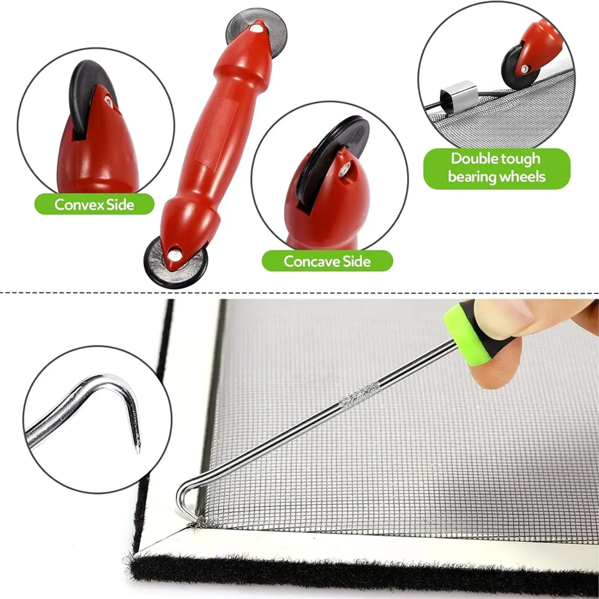 Window Screens Replacement Repair Kit, 59" X 157" Cuttable Screen Door Mesh Kit, Fiberglass Mesh Screen with Tools
Window Screens Replacement Repair Kit, 59" X 157" Cuttable Screen Door Mesh Kit, Fiberglass Mesh Screen with Tools
