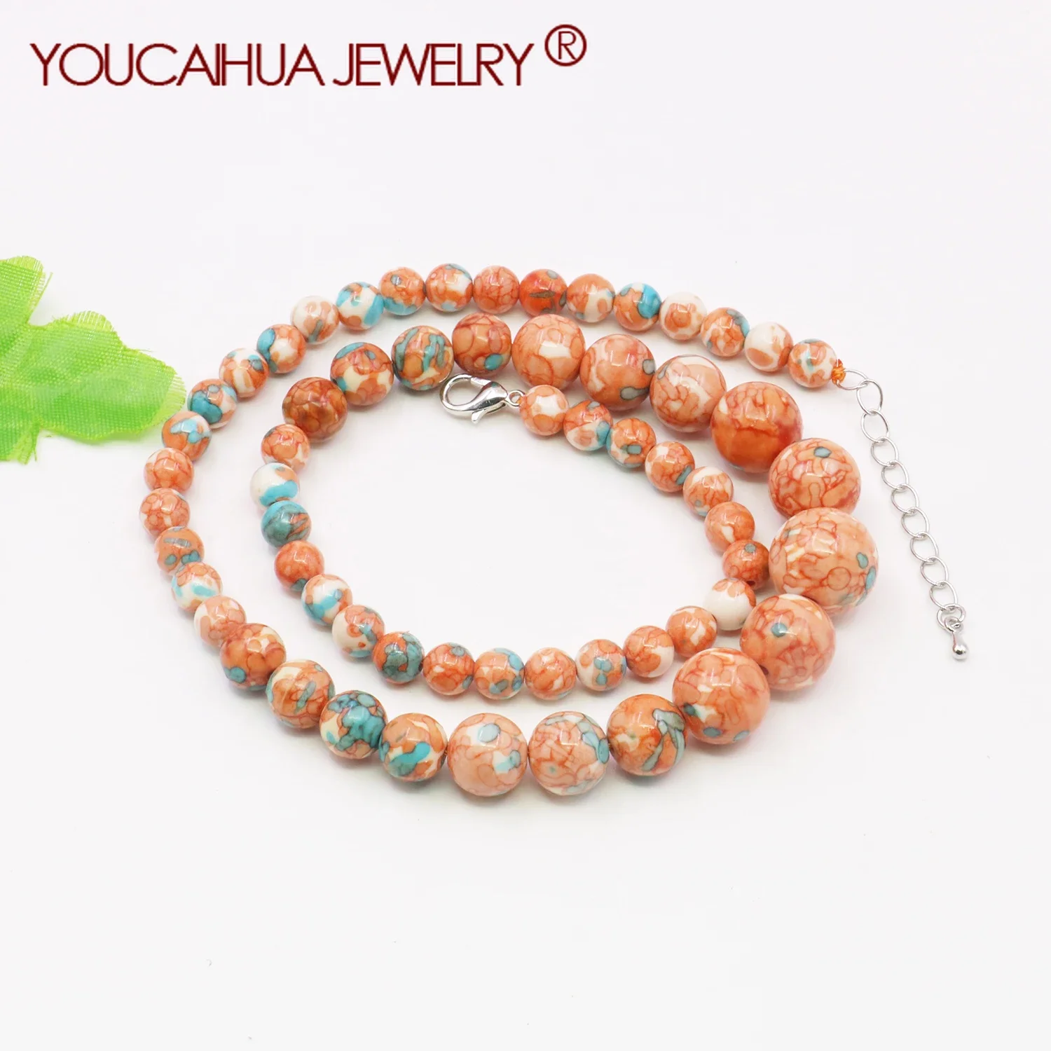 6-14mm Colored Turquoised Rainbow Stone Necklace, Round Bead Gems Tower Shaped Necklace,jewelry Accessories,5 Cm Extension Chain
6-14mm Colored Turquoised Rainbow Stone Necklace, Round Bead Gems Tower Shaped Necklace,jewelry Accessories,5 Cm Extension Chain