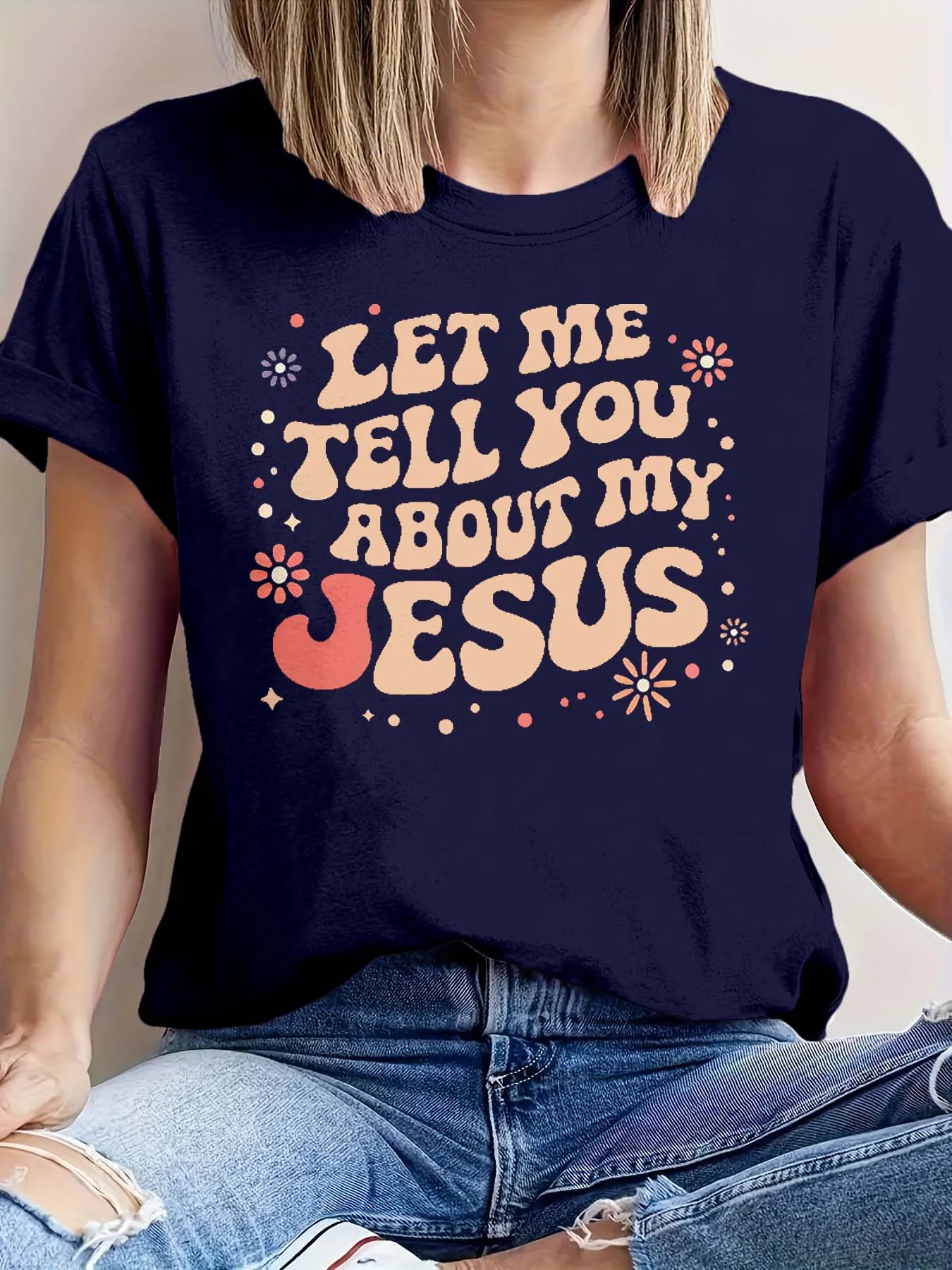 Модная футболка с рисунком больших размеров «Позвольте мне скажи тебе о моем Иисусу», эффектный топ для стильного образа, вдохновленного веры
Модная футболка с рисунком больших размеров «Позвольте мне скажи тебе о моем Иисусу», эффектный топ для стильного образа, вдохновленного веры