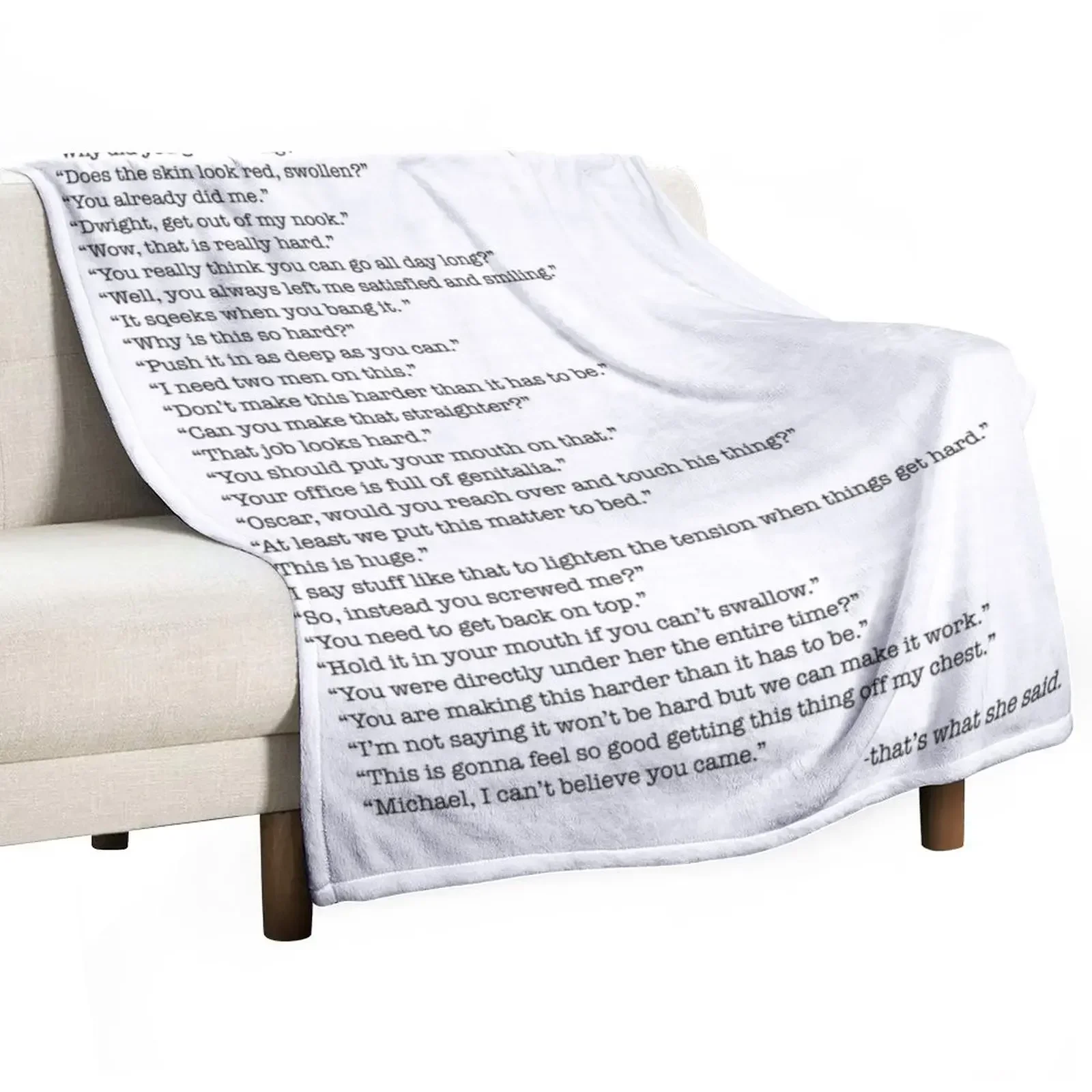 Every That's What She Said From The Office Throw Blanket cosplay anime Travel Flannel Blankets
Every That's What She Said From The Office Throw Blanket cosplay anime Travel Flannel Blankets