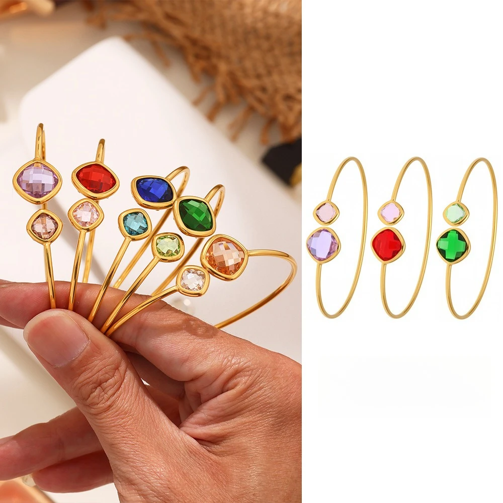 Fashion Bracelet Accessories Stainless Steel Cut Czech Glass Bracelet Ins Style Simple Luxury Style Bracelet
Fashion Bracelet Accessories Stainless Steel Cut Czech Glass Bracelet Ins Style Simple Luxury Style Bracelet