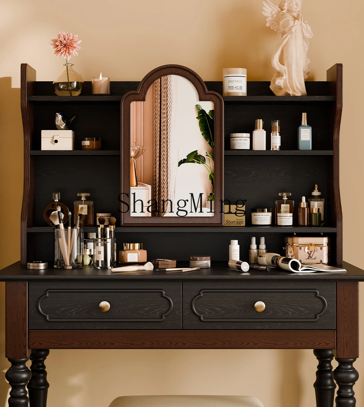 CL Dressing Table Solid Wood Storage Cabinet Vintage Style High-End Bedroom Bedside Furniture
CL Dressing Table Solid Wood Storage Cabinet Vintage Style High-End Bedroom Bedside Furniture