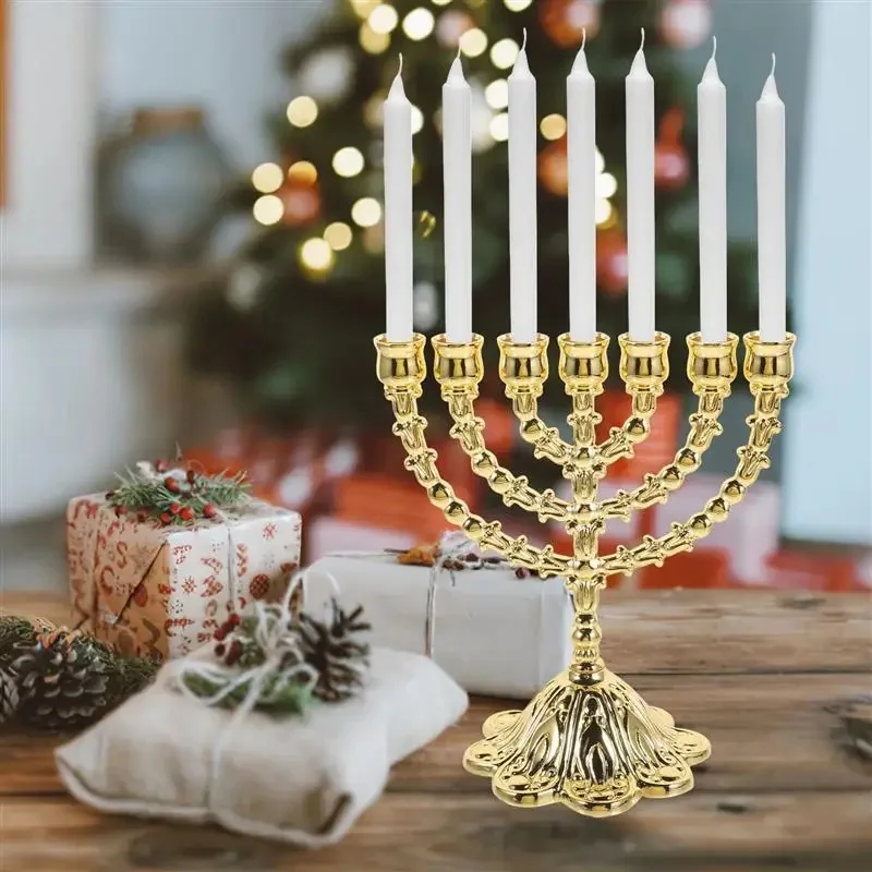 Customizable Zinc Alloy Gift Gold Lampstand Metal Ornament Vintage Metal Hanukkah Menorah Candlestick Stand Jerusalem Decor
Customizable Zinc Alloy Gift Gold Lampstand Metal Ornament Vintage Metal Hanukkah Menorah Candlestick Stand Jerusalem Decor