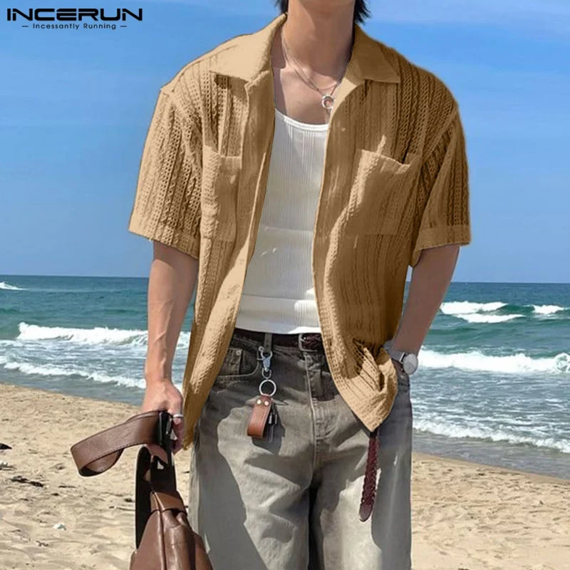 INCERUN Men Shirt Solid Color Lapel Short Sleeve Korean Style Men Clothing Summer Button 2025 Fashion Casual Male Shirts S-5XL
INCERUN Men Shirt Solid Color Lapel Short Sleeve Korean Style Men Clothing Summer Button 2025 Fashion Casual Male Shirts S-5XL