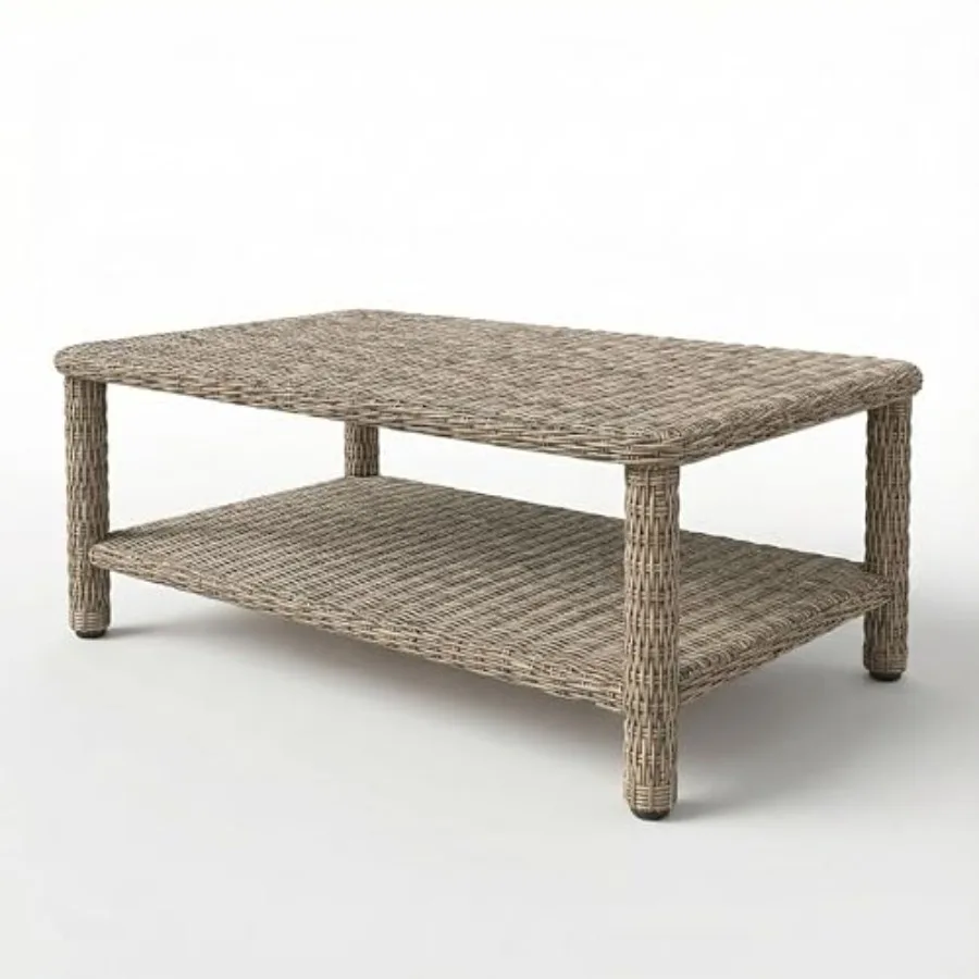 Lily Pond an Wier Indoor-Outdoor Patio Coffee ble wi Lower Storage Shelf in Weaered Gray
Lily Pond an Wier Indoor-Outdoor Patio Coffee ble wi Lower Storage Shelf in Weaered Gray