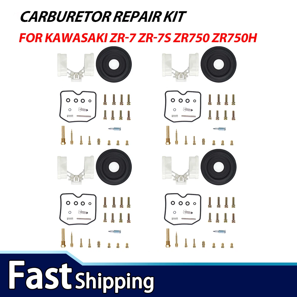 4 Sets For Kawasaki ZR-7 ZR-7S ZR750 ZR750H 1999-2005 Carburetor Repair Kit Carb Rebuild Set Gasket Needle Valve
4 Sets For Kawasaki ZR-7 ZR-7S ZR750 ZR750H 1999-2005 Carburetor Repair Kit Carb Rebuild Set Gasket Needle Valve