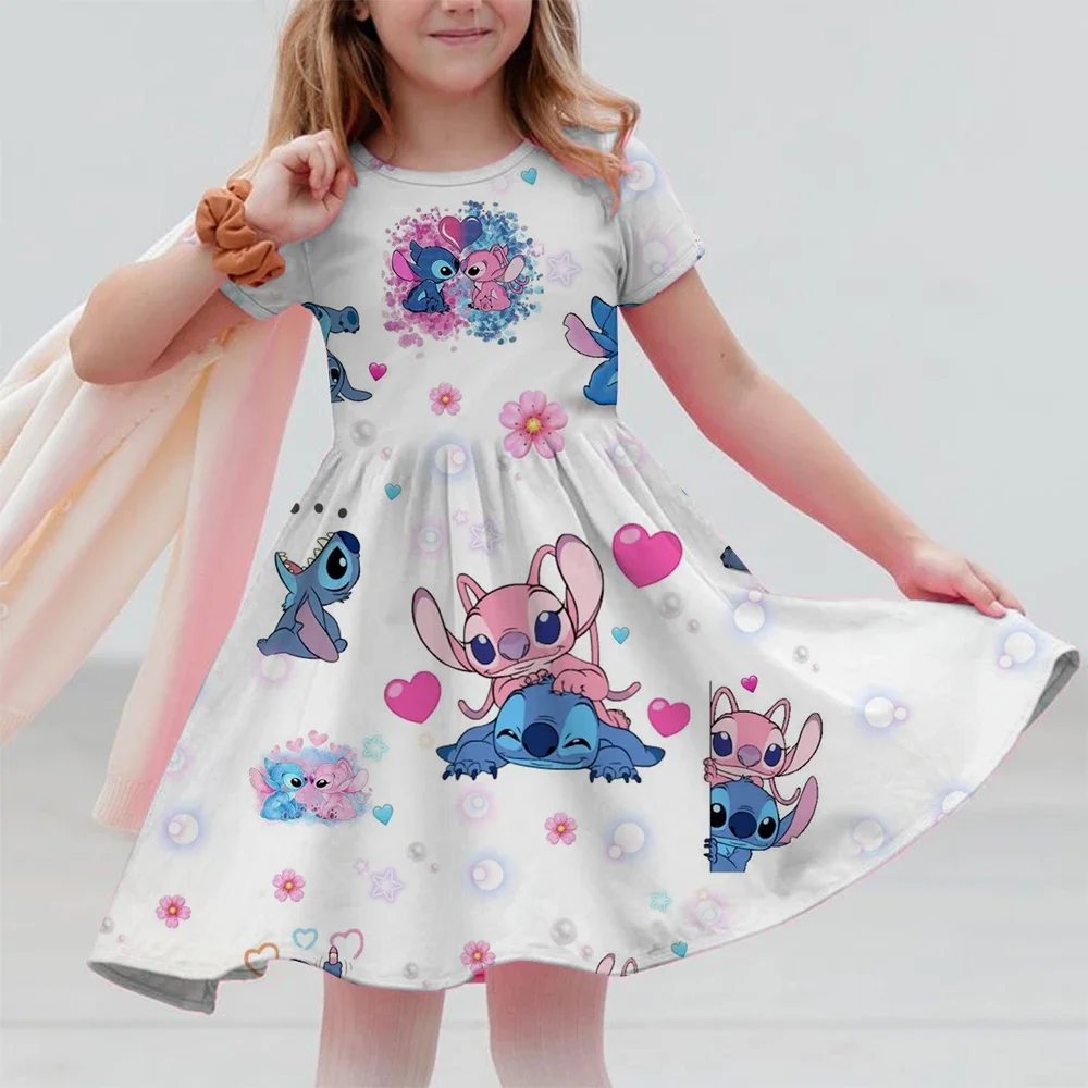 Short-Sleeved Dress 3-14 Years Old Kids Performance Clothing Summer New Children's Clothing 3d Printed Romantic Stitch Cute Girl
Short-Sleeved Dress 3-14 Years Old Kids Performance Clothing Summer New Children's Clothing 3d Printed Romantic Stitch Cute Girl