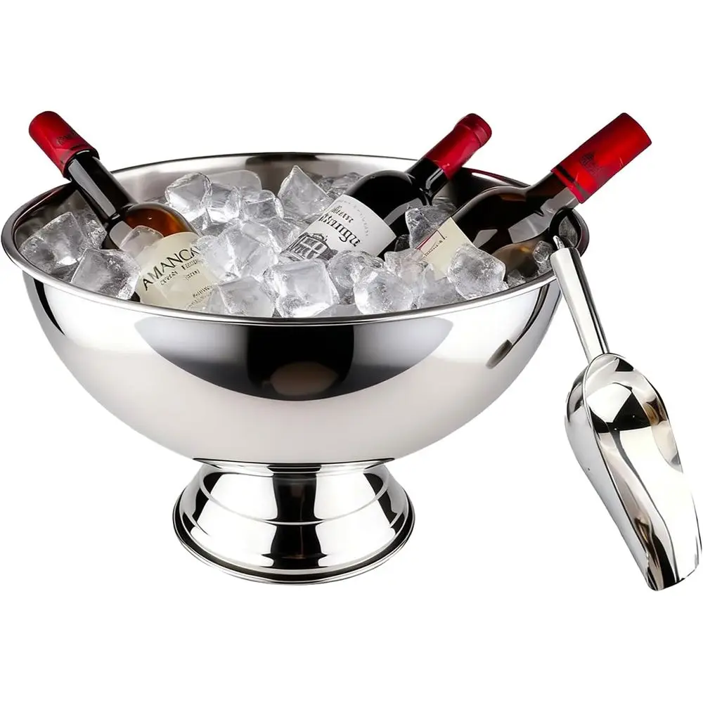 13L Stainless Steel Champagne Ice Bucket with Scoop, Ideal for Parties and Cocktail Bars
13L Stainless Steel Champagne Ice Bucket with Scoop, Ideal for Parties and Cocktail Bars