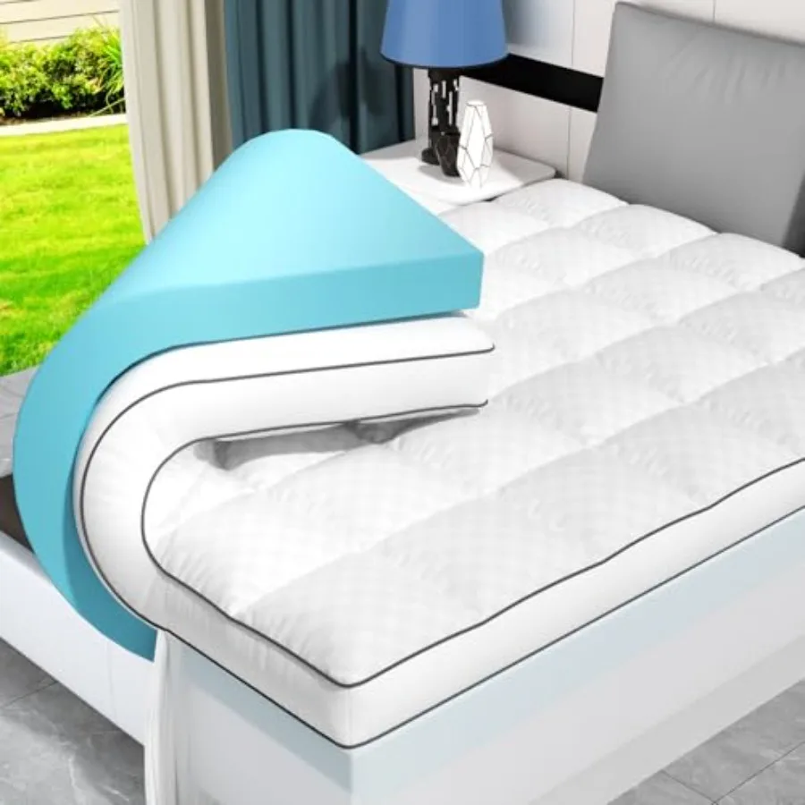Size Dual Layer 4 Inch Memory Foam Mattress Topper for Pressure Relief, 2" Breathable Pillow Top Plus 2" Cooling Gel Memory Foa
Size Dual Layer 4 Inch Memory Foam Mattress Topper for Pressure Relief, 2" Breathable Pillow Top Plus 2" Cooling Gel Memory Foa