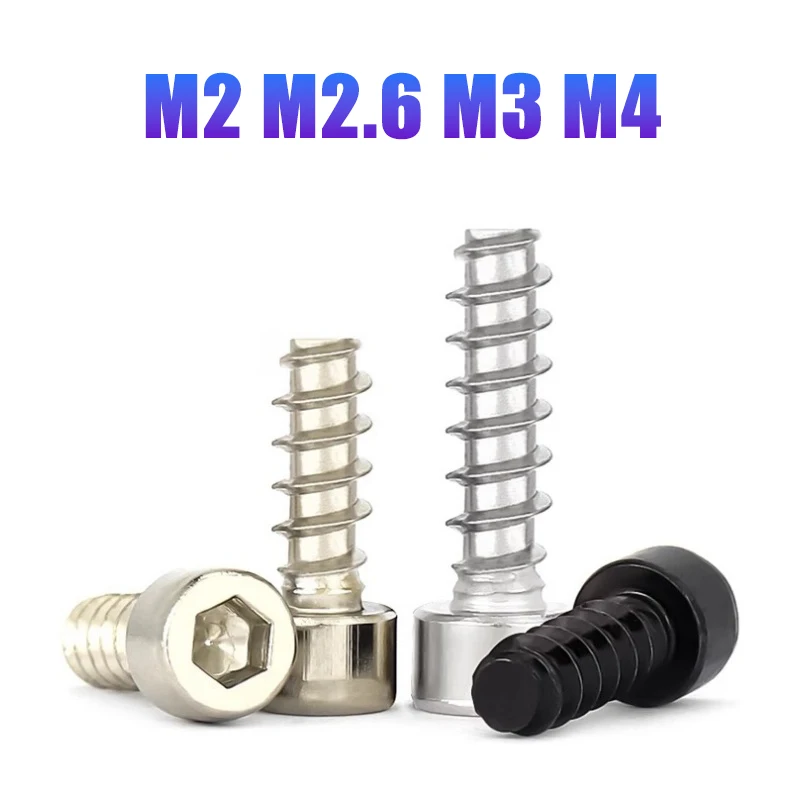 304 Stainless Steel/carbon steel Hex Socket Cap Head Self-Tapping Screws M2 M2.6 M3 M4 Flat Tail Machine Screw nickel plating
304 Stainless Steel/carbon steel Hex Socket Cap Head Self-Tapping Screws M2 M2.6 M3 M4 Flat Tail Machine Screw nickel plating