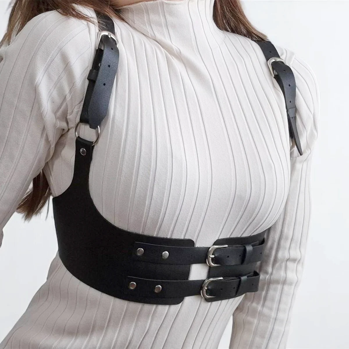 Women Trend Punk Belt Corset Belt Wear Belt Female Street Style Corset Top Decorative Harness Straps Clothing Leather Corset
Women Trend Punk Belt Corset Belt Wear Belt Female Street Style Corset Top Decorative Harness Straps Clothing Leather Corset
