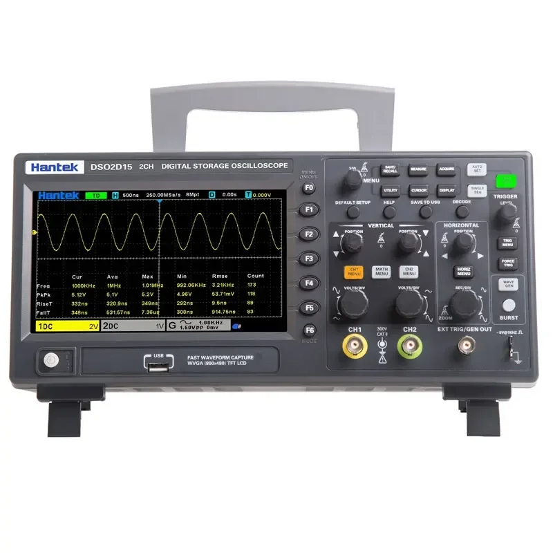 2026 Hantek DSO2C15 2 Channel 150MHz 1GSa/S Digital Storage Oscilloscope Without AWG Signal Generator
2026 Hantek DSO2C15 2 Channel 150MHz 1GSa/S Digital Storage Oscilloscope Without AWG Signal Generator