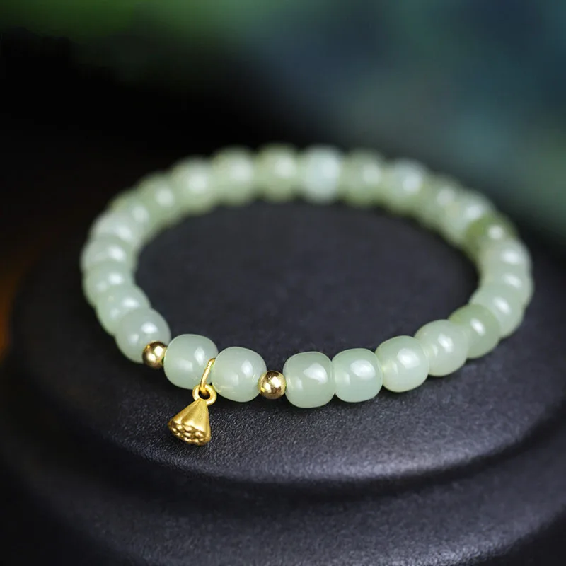 Hetian Jade String DIY Men And Women Models 7 * 8mm Accessories Bracelet Fashion Jewelry High Quality Birthday Gift
Hetian Jade String DIY Men And Women Models 7 * 8mm Accessories Bracelet Fashion Jewelry High Quality Birthday Gift