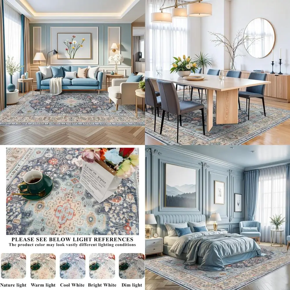 9x12 Large Soft Vintage Oriental Rugs for Living Room and Bedroom - Washable, Non-Slip Backing
9x12 Large Soft Vintage Oriental Rugs for Living Room and Bedroom - Washable, Non-Slip Backing