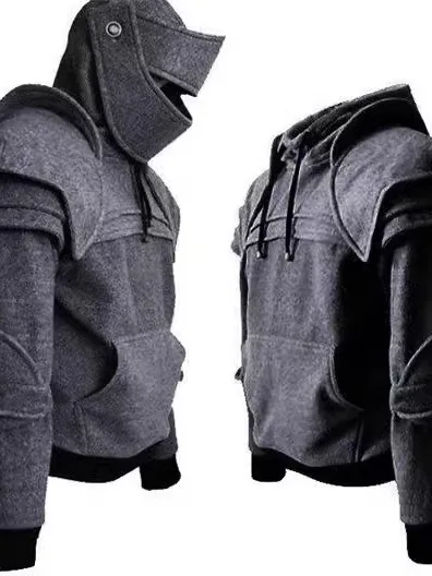 Halloween Knight Hoodie Men's Drawstring Face Mask Suite Color Jacket Sweatshirt Cosplay Costume Cotton Polyester
Halloween Knight Hoodie Men's Drawstring Face Mask Suite Color Jacket Sweatshirt Cosplay Costume Cotton Polyester