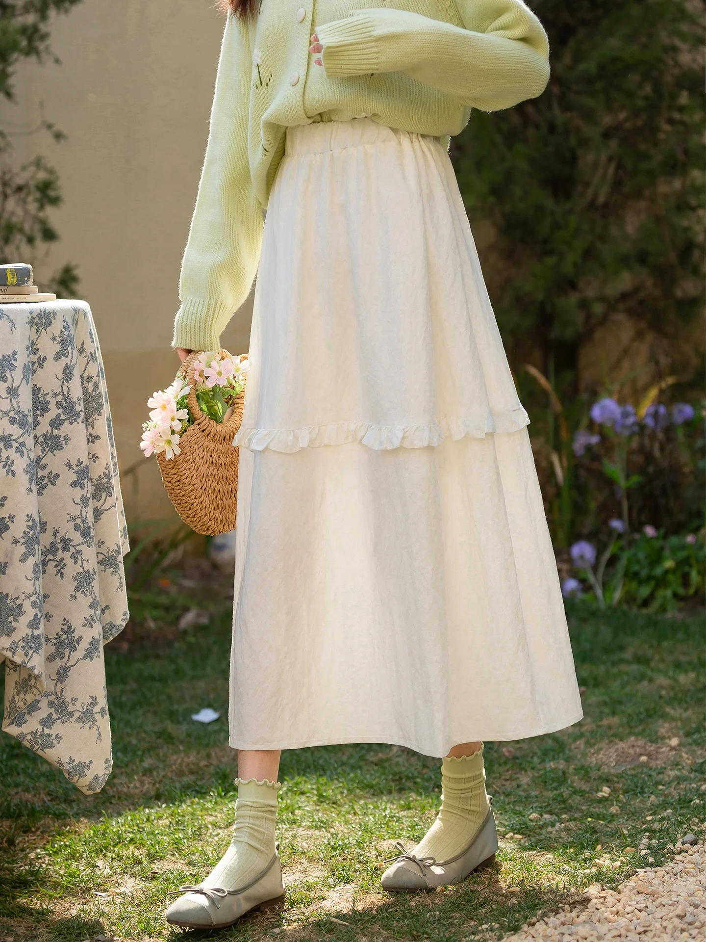 High Waist A-Line Skirt Women's Spring 2026 New Sle Small Size Gored Skirt Floral Print Elastic Waist Cotton Blend
High Waist A-Line Skirt Women's Spring 2026 New Sle Small Size Gored Skirt Floral Print Elastic Waist Cotton Blend