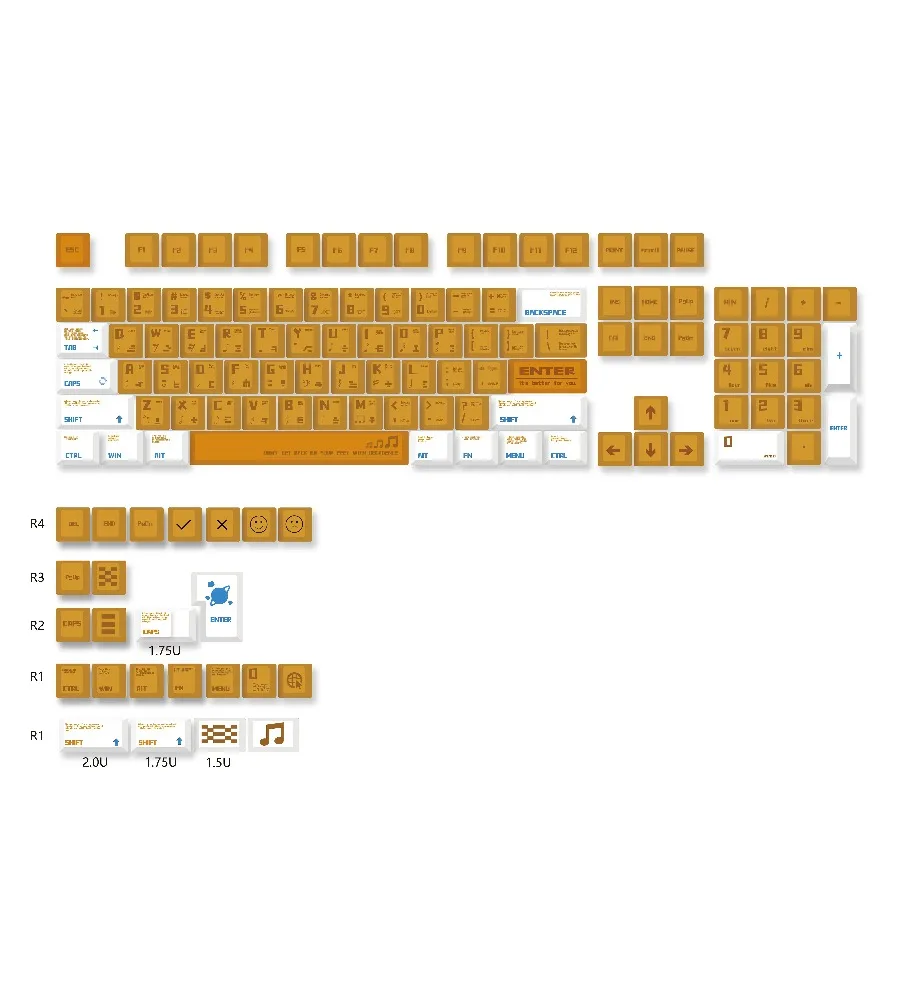 Keycap Original high-content PBT material hot sublimation keycap orange tone keycap suitable for mechanical keyboard
Keycap Original high-content PBT material hot sublimation keycap orange tone keycap suitable for mechanical keyboard