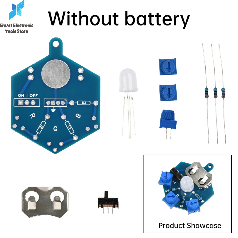 RGB LED Light Circuit Board Welding Practice DIY Electronic Beginner Learning Welding Fun DIY Kit
RGB LED Light Circuit Board Welding Practice DIY Electronic Beginner Learning Welding Fun DIY Kit