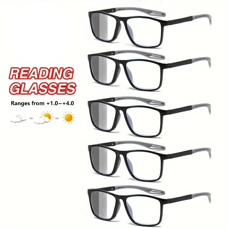 5 Piece Light Conversion Reading Glasses Suitable for Computers Driving and Daily Use Male and Female Glasses+1.00 To+4.00
5 Piece Light Conversion Reading Glasses Suitable for Computers Driving and Daily Use Male and Female Glasses+1.00 To+4.00