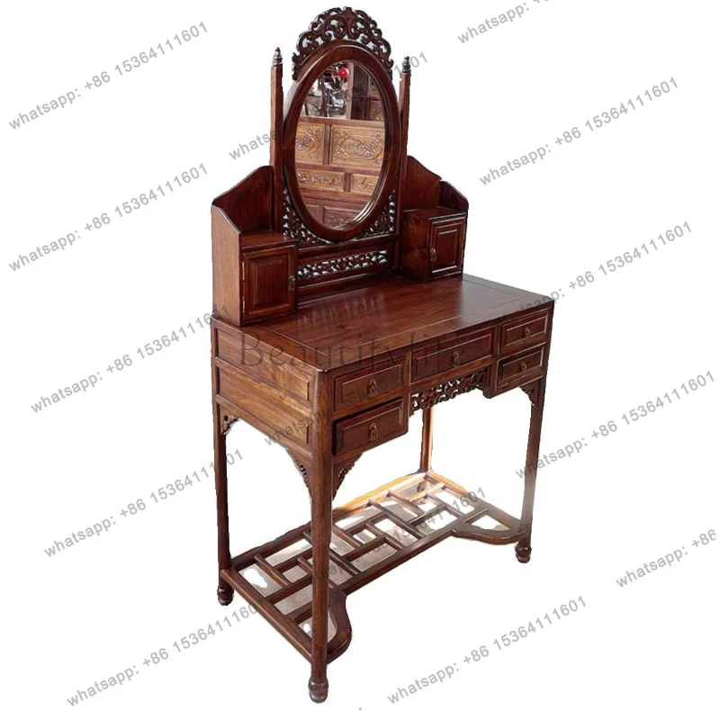 New Chinese classical solid wood dressing table household bedroom with mirror dressing table
New Chinese classical solid wood dressing table household bedroom with mirror dressing table
