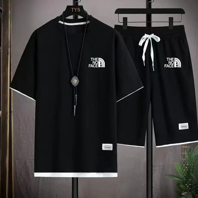 Men's Summer 2 Piece Set 2026 Short Sleeve T-shirt and Shorts Casual Jogging Gym Fitness Tracksuit Fashion Sportswear
Men's Summer 2 Piece Set 2026 Short Sleeve T-shirt and Shorts Casual Jogging Gym Fitness Tracksuit Fashion Sportswear