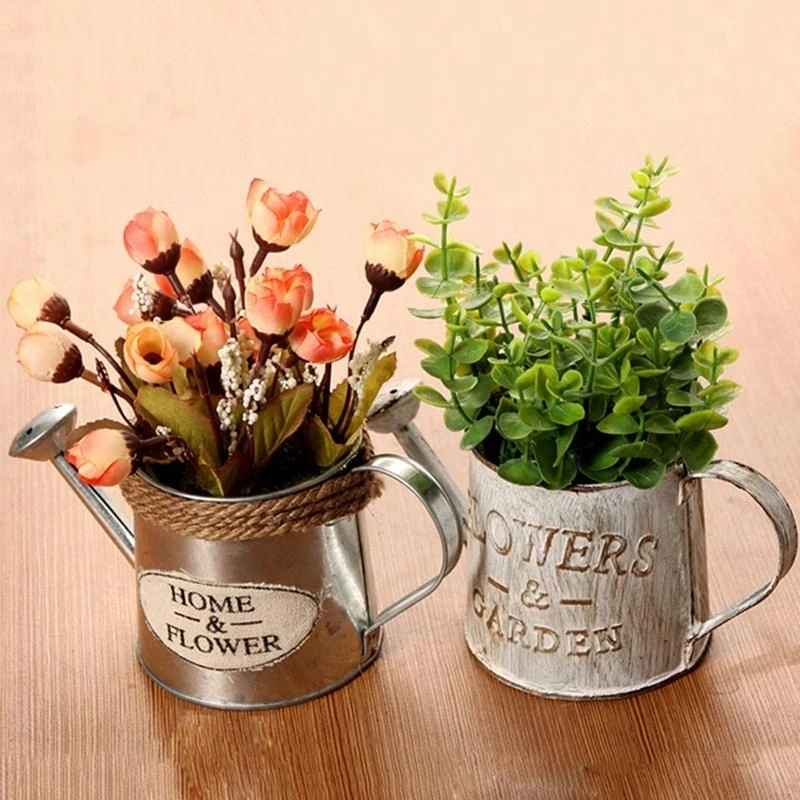 Vintage Metal Flower Bucket Planter with Handle Rustic Iron Plant Pot Watering Can Design Garden Home Decor
Vintage Metal Flower Bucket Planter with Handle Rustic Iron Plant Pot Watering Can Design Garden Home Decor