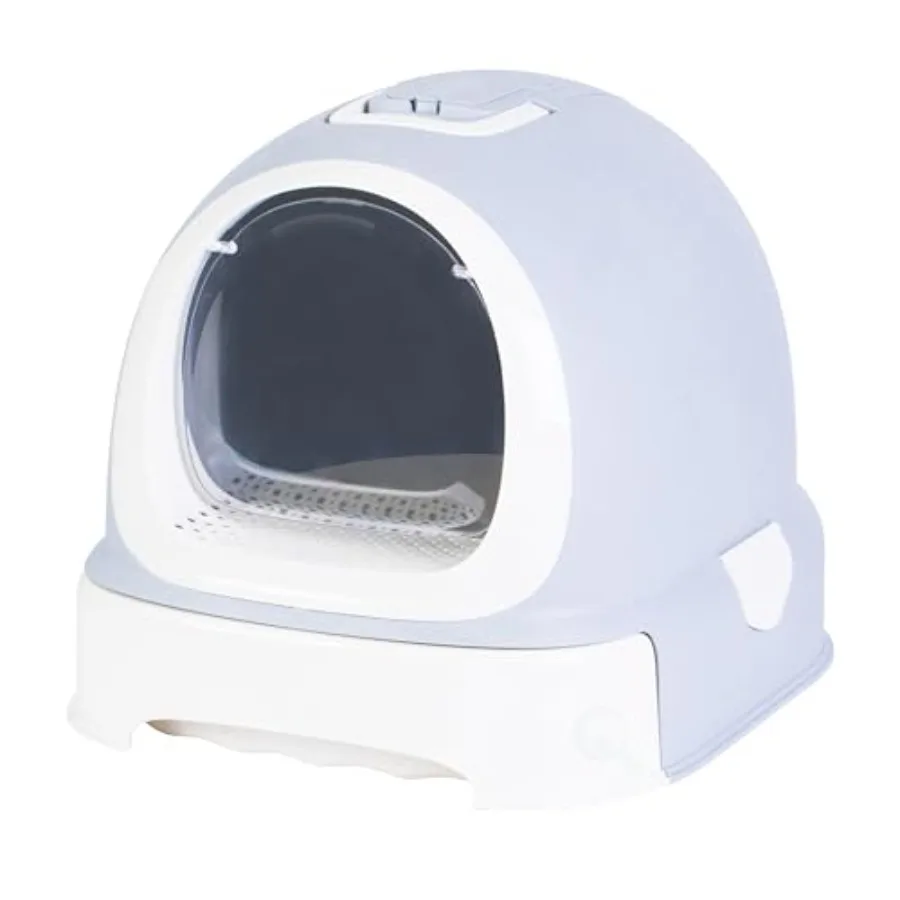 Fully Enclosed Covered Cat Litter Box with Secured Lid Front Entry Hood Pull-Out Tray Anti-Tracking Grate Easy-Clean Base and L
Fully Enclosed Covered Cat Litter Box with Secured Lid Front Entry Hood Pull-Out Tray Anti-Tracking Grate Easy-Clean Base and L