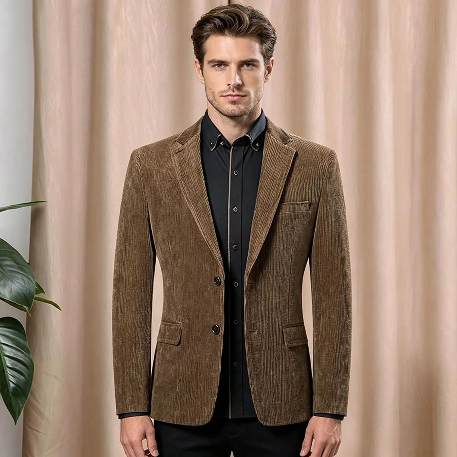 Men's Jacket Corduroy Blazer Single Breasted Formal Suit Vintage Business Formal Jacket Men Trendy Jacket Suit Daily Outer Coat
Men's Jacket Corduroy Blazer Single Breasted Formal Suit Vintage Business Formal Jacket Men Trendy Jacket Suit Daily Outer Coat