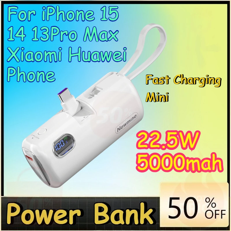 22.5W 5000mah Power Bank Fast Charging Mini Portable PowerBank for iPhone 15 14 13Pro Max Xiaomi Huawei Phone Charger
22.5W 5000mah Power Bank Fast Charging Mini Portable PowerBank for iPhone 15 14 13Pro Max Xiaomi Huawei Phone Charger