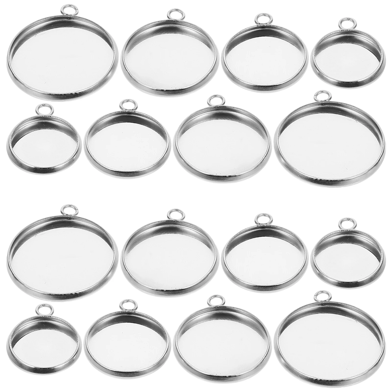 80 Pcs Round Stainless Steel Pendant Accessories Jewelry Tray Bezel Trays Blanks for Necklace
80 Pcs Round Stainless Steel Pendant Accessories Jewelry Tray Bezel Trays Blanks for Necklace