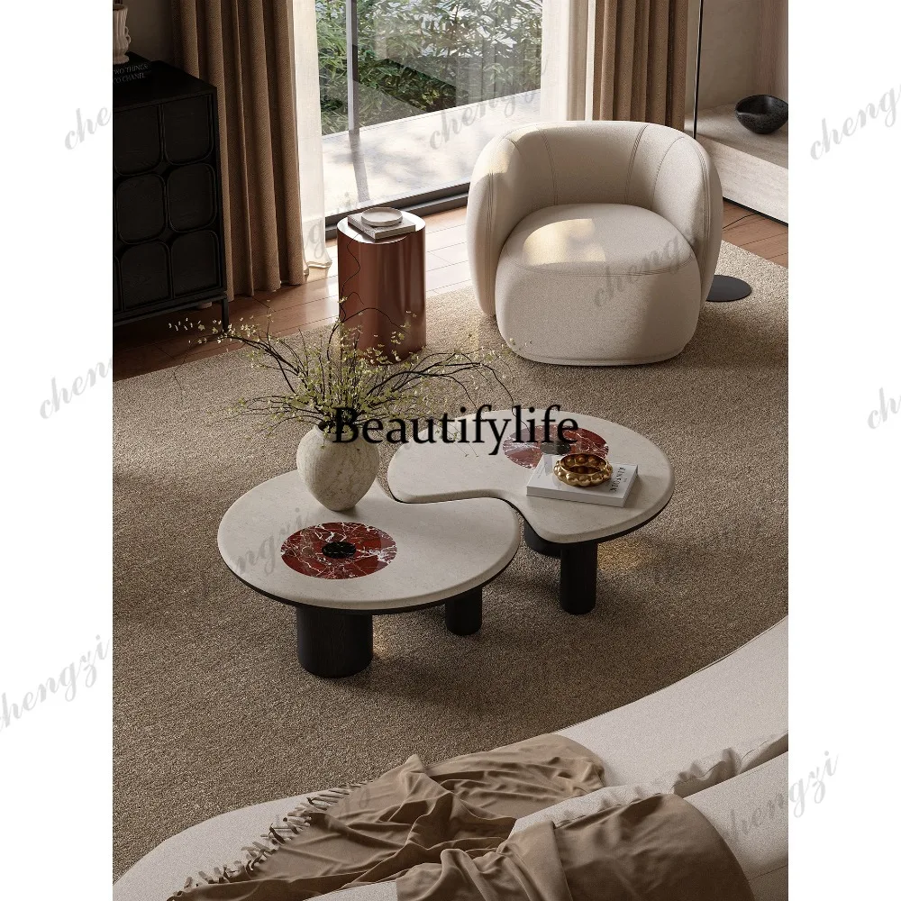 Italian senior designer luxury stone coffee table combination special-shaped living room natural marble coffee table
Italian senior designer luxury stone coffee table combination special-shaped living room natural marble coffee table