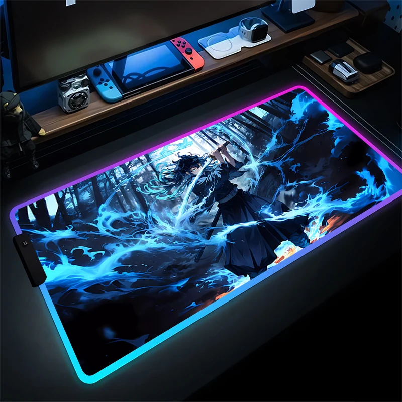 RGB Mouse Pad Japan Anime Gaming Accessories Mousepad Gamer PC Computer Demon Slayer Tokitou Muichirou Keyboard Pad LED Desk Mat
RGB Mouse Pad Japan Anime Gaming Accessories Mousepad Gamer PC Computer Demon Slayer Tokitou Muichirou Keyboard Pad LED Desk Mat