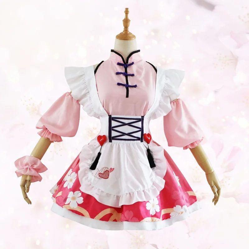 Cosplay Maid Outfit Girl Lolita Dress Women Cute Pink Flower Sweet Japanese Apron Dresses Stage Performance Festival Cos Dress
Cosplay Maid Outfit Girl Lolita Dress Women Cute Pink Flower Sweet Japanese Apron Dresses Stage Performance Festival Cos Dress