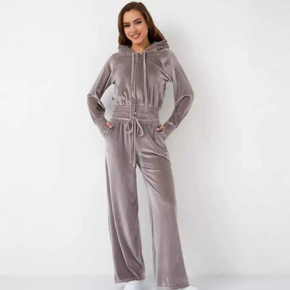 Casual Zipper Pure Color Silver Velvet Open Cardigan And Pants Set Long Pants Autumn Fashion Women's Leisure Suit Two-Pie...
Casual Zipper Pure Color Silver Velvet Open Cardigan And Pants Set Long Pants Autumn Fashion Women's Leisure Suit Two-Pie...