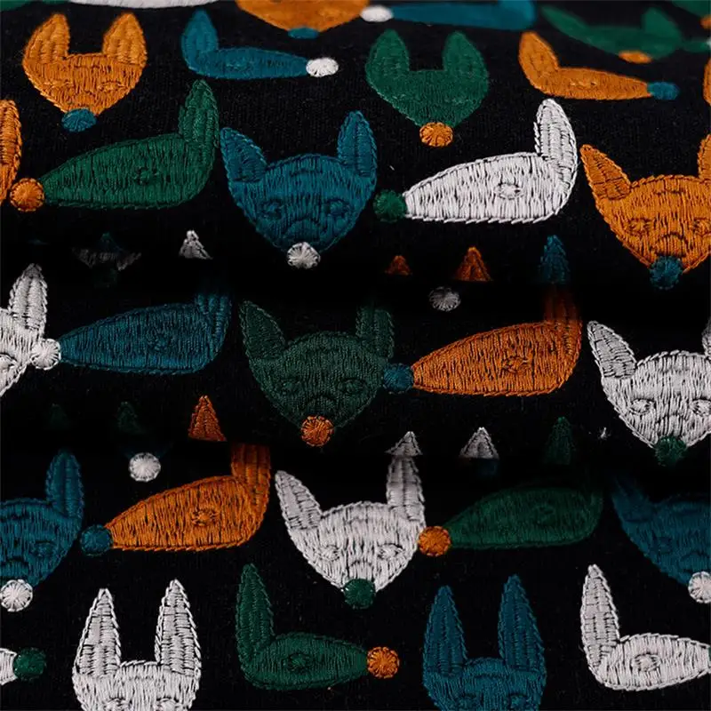 Thick Cotton Linen Fox Embroidered Fabric Women's Coat Bag Handmade Sewing Fabric
Thick Cotton Linen Fox Embroidered Fabric Women's Coat Bag Handmade Sewing Fabric