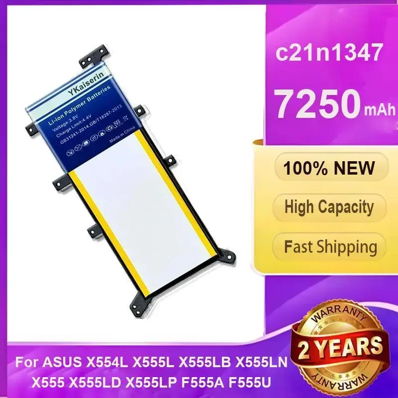7250mAh Laptop Battery for ASUS X554L X555L X555LB X555LN X555 X555LD X555LP F555A F555U W519L F555UA VM C21N1347 Battery
7250mAh Laptop Battery for ASUS X554L X555L X555LB X555LN X555 X555LD X555LP F555A F555U W519L F555UA VM C21N1347 Battery