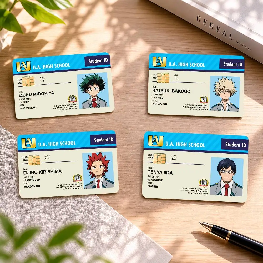 My H-Hero A-Academia Student ID 4pcs 1Set Film Skin for Debit Credit Bank Visa Card Decal Cover
My H-Hero A-Academia Student ID 4pcs 1Set Film Skin for Debit Credit Bank Visa Card Decal Cover